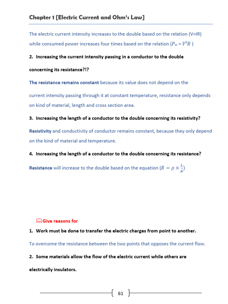 Chapter 1 | PDF | Electrical Resistivity And Conductivity | Electric ...