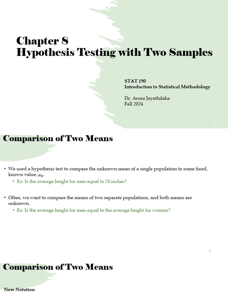 Chapter8 - Hyp - Test - 2 - Samples - Student | PDF | Student's T Test ...