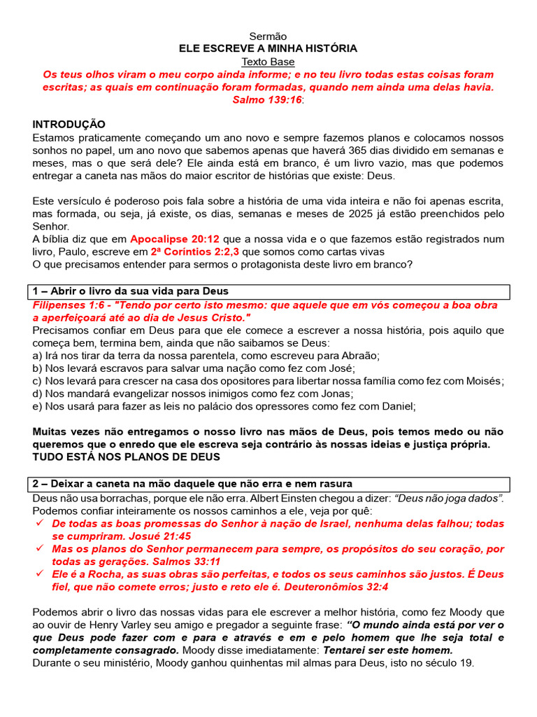 Ed - 2024 12 29 - Deus Escreve a minha História | PDF | Abraão | Deus