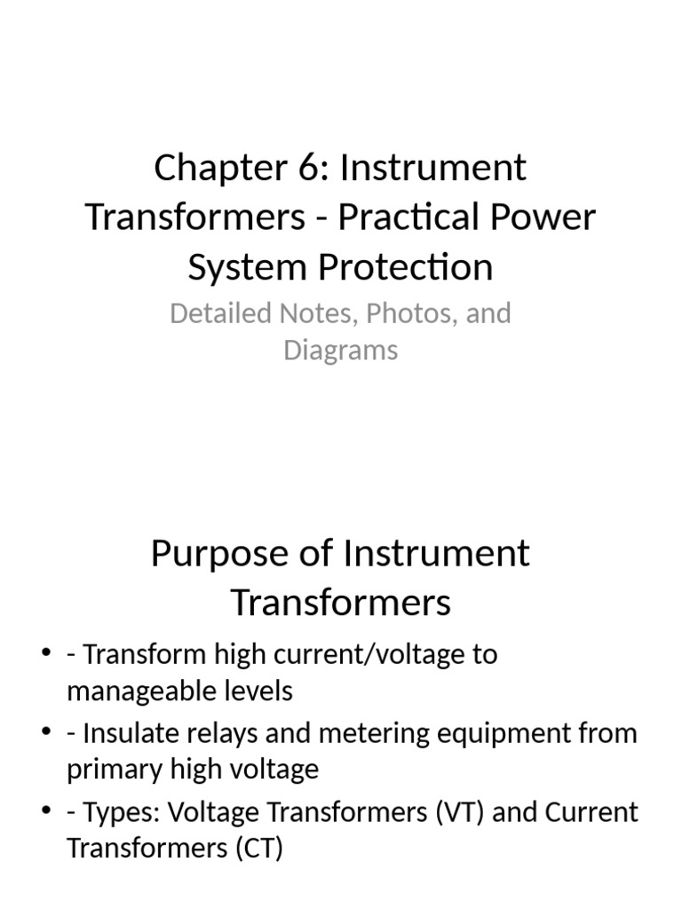 Chapter6 Instrument Transformers Expanded | PDF | Transformer | Power ...