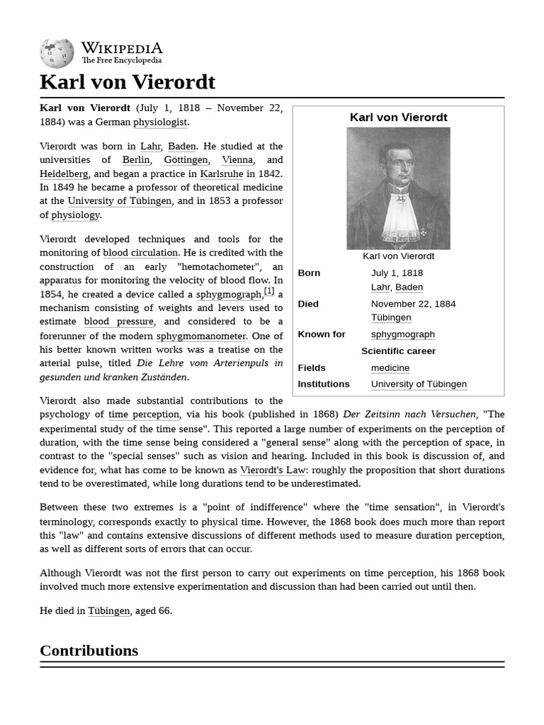 Karl Von Vierordt | PDF