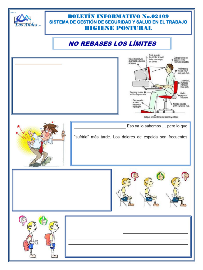 Guía de Higiene Postural | PDF | Dolor lumbar
