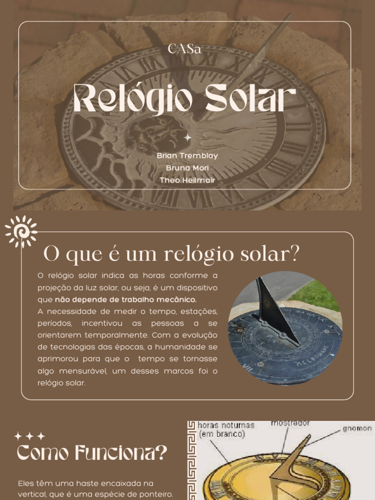 Funcionamento do Relógio Solar | PDF