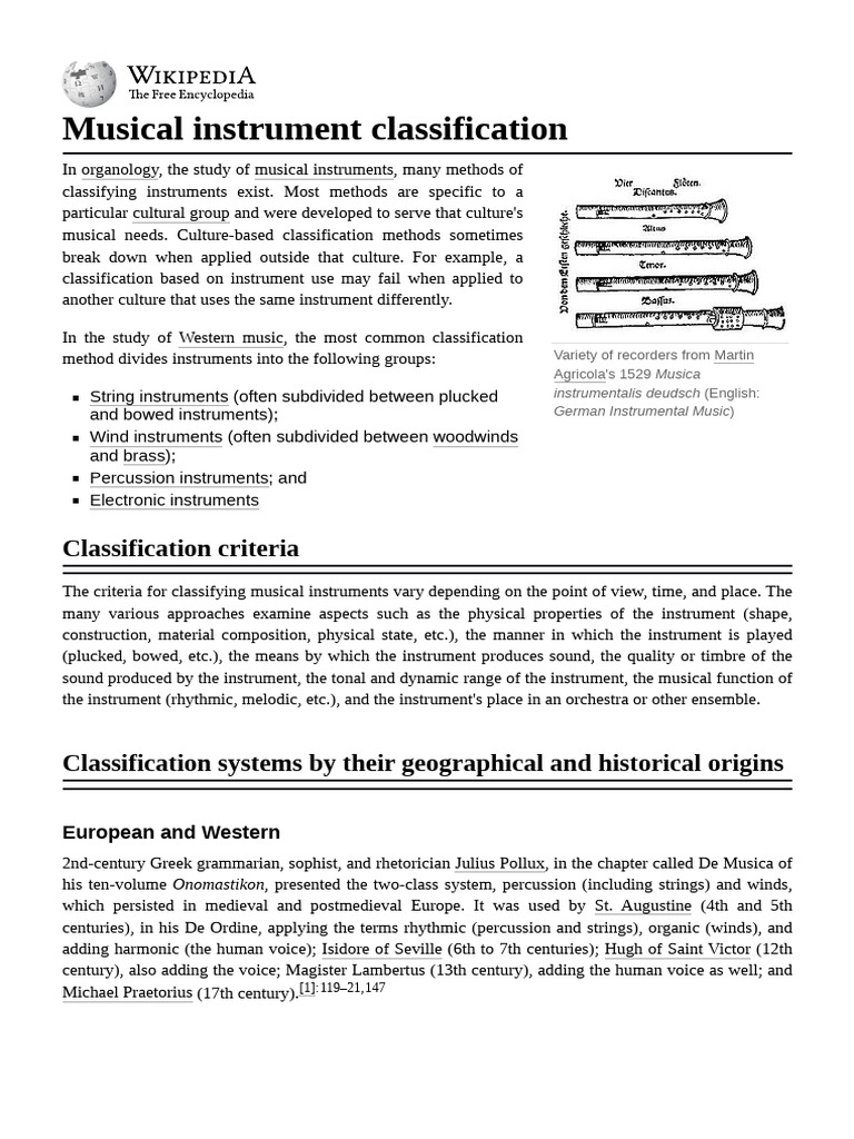 Musical Instrument Classification | PDF | Musical Instruments | Saxophone