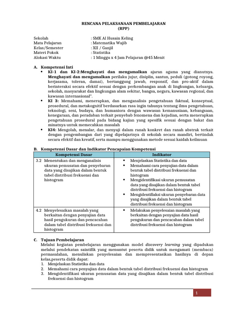 Contoh RPP | PDF