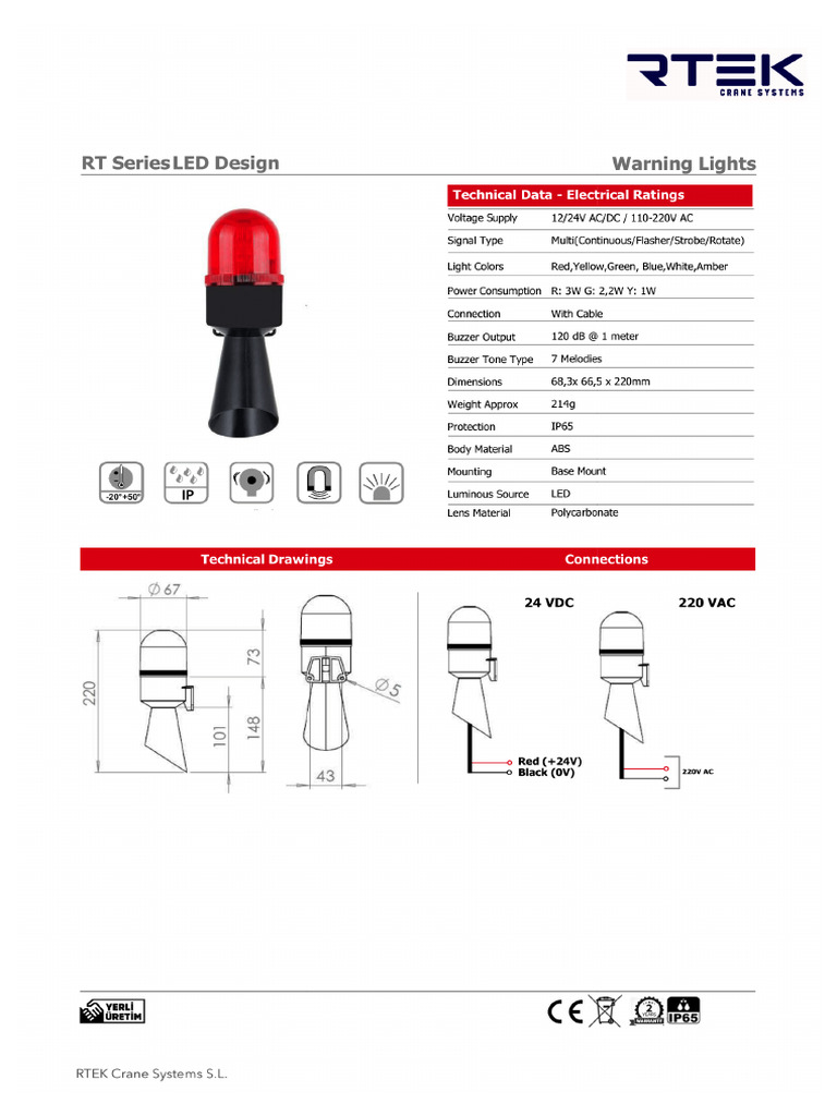 Rtek - Warning Light | PDF