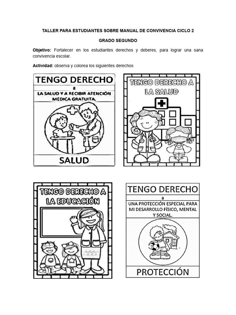 Taller sobre Convivencia Escolar para 2° | PDF