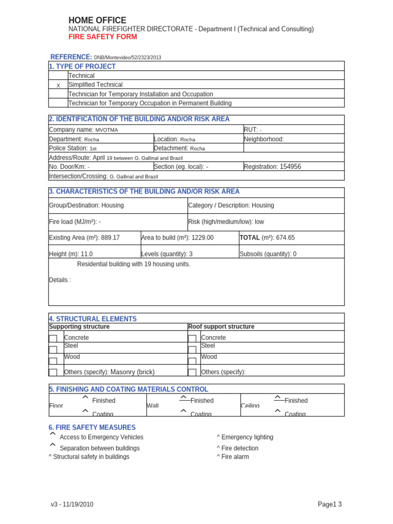 Fire Safety Form Final.pdf | PDF | Liquefied Petroleum Gas | Fires