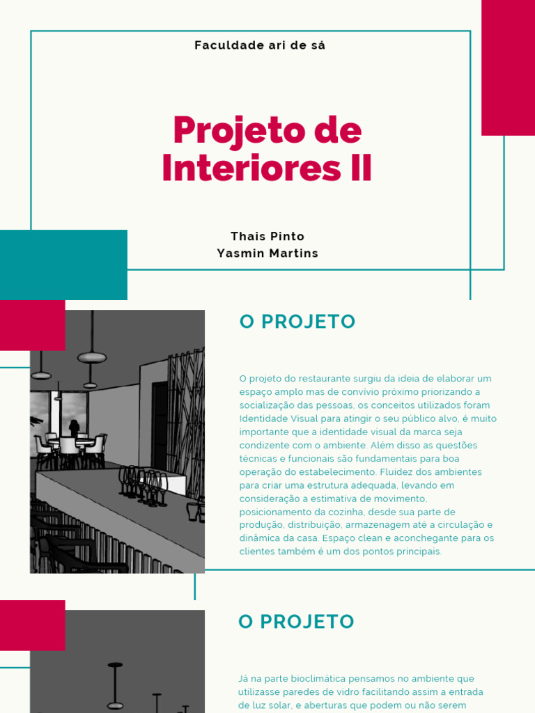 Projeto de Interiores para Restaurante | PDF