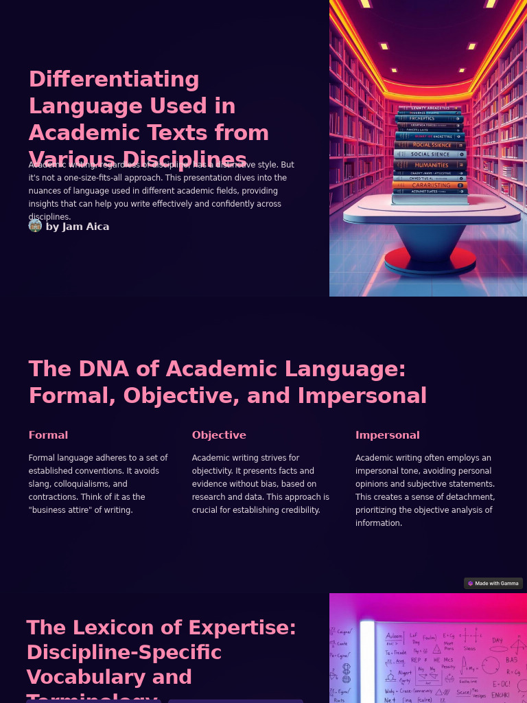 Academic Language Across Disciplines | PDF | Science | Social Sciences