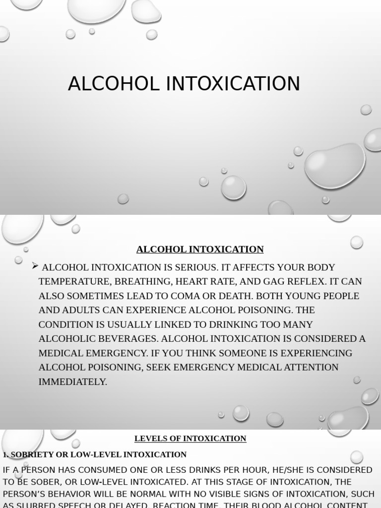 Understanding Alcohol Intoxication | PDF | Alcohol Intoxication | Alcohol