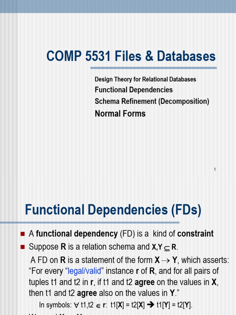 Understanding Functional Dependencies in Databases | PDF | Computer ...