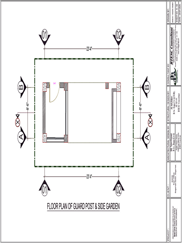 Floor Plan of Guard Post & Side Garden | PDF