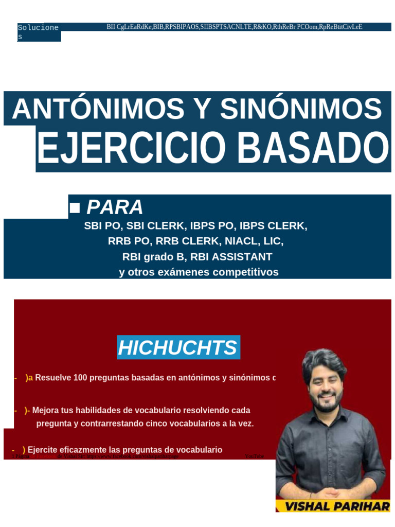 Antónimos y Sinónimos | PDF