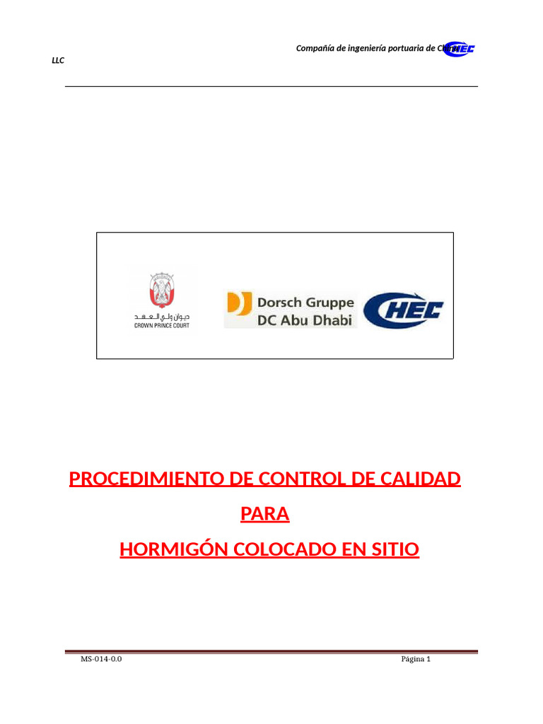 Control de Calidad en Hormigón In Situ | PDF | Hormigón | Fundación ...
