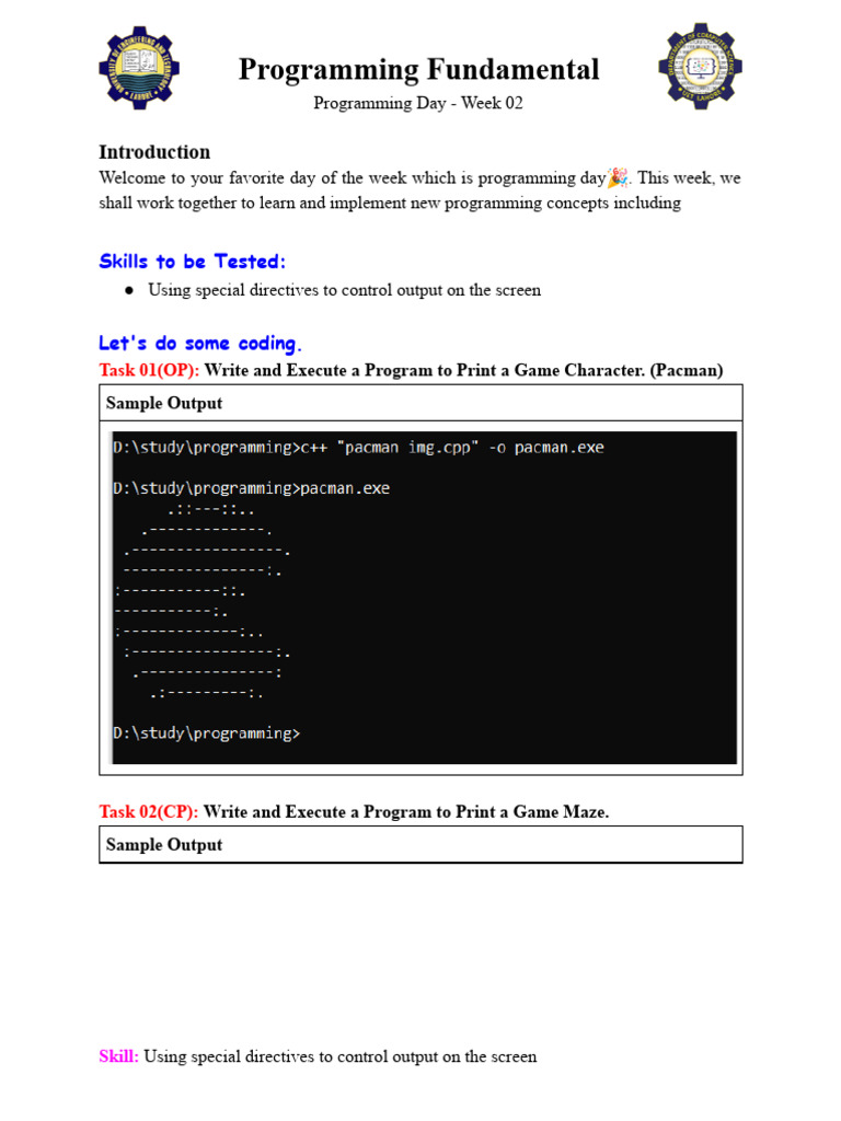 PD 02-Programming Fundamentals | PDF | Computing | Computer Programming