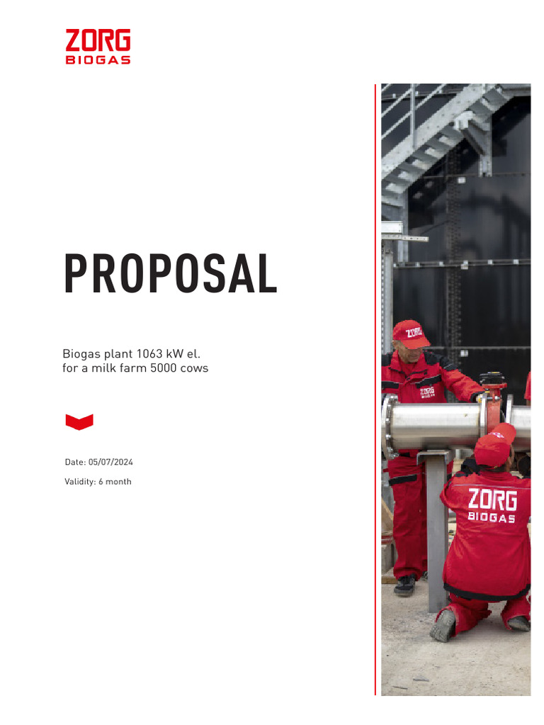 Biogas Plant Proposal for Dairy Farms | PDF | Cogeneration | Biogas
