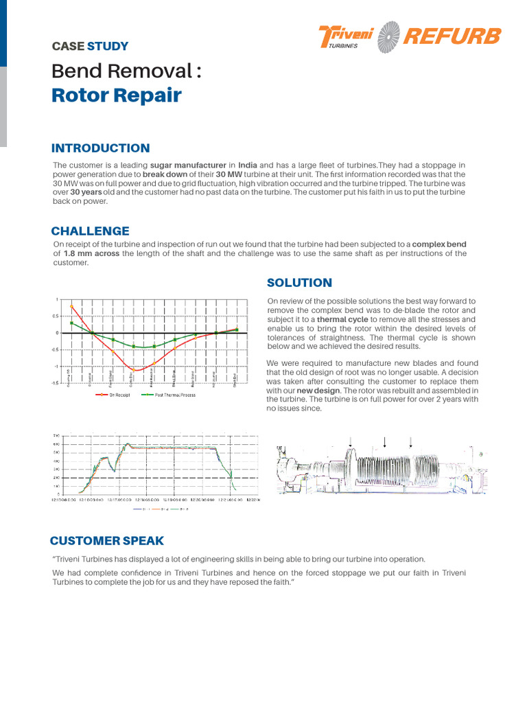 Bend Removal-Rotor Repair | PDF | Turbine | Mechanical Engineering