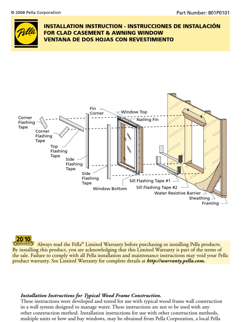 Pella Windows Installation PDF Framing (Construction), 56 OFF