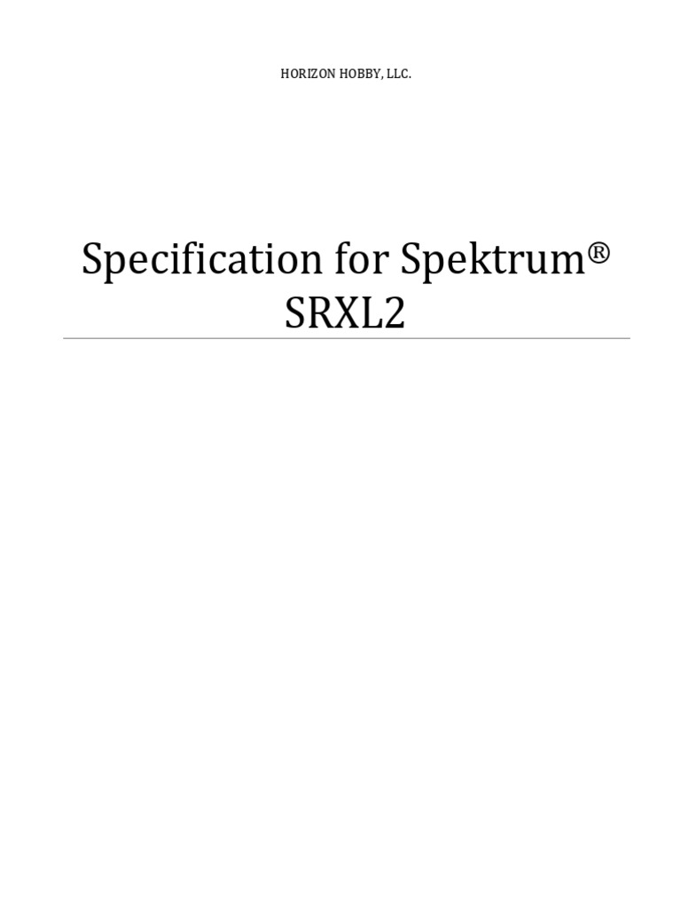 Srxl2 specification 1 pdf network packet computing