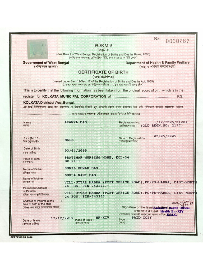 Birth Certificate | PDF