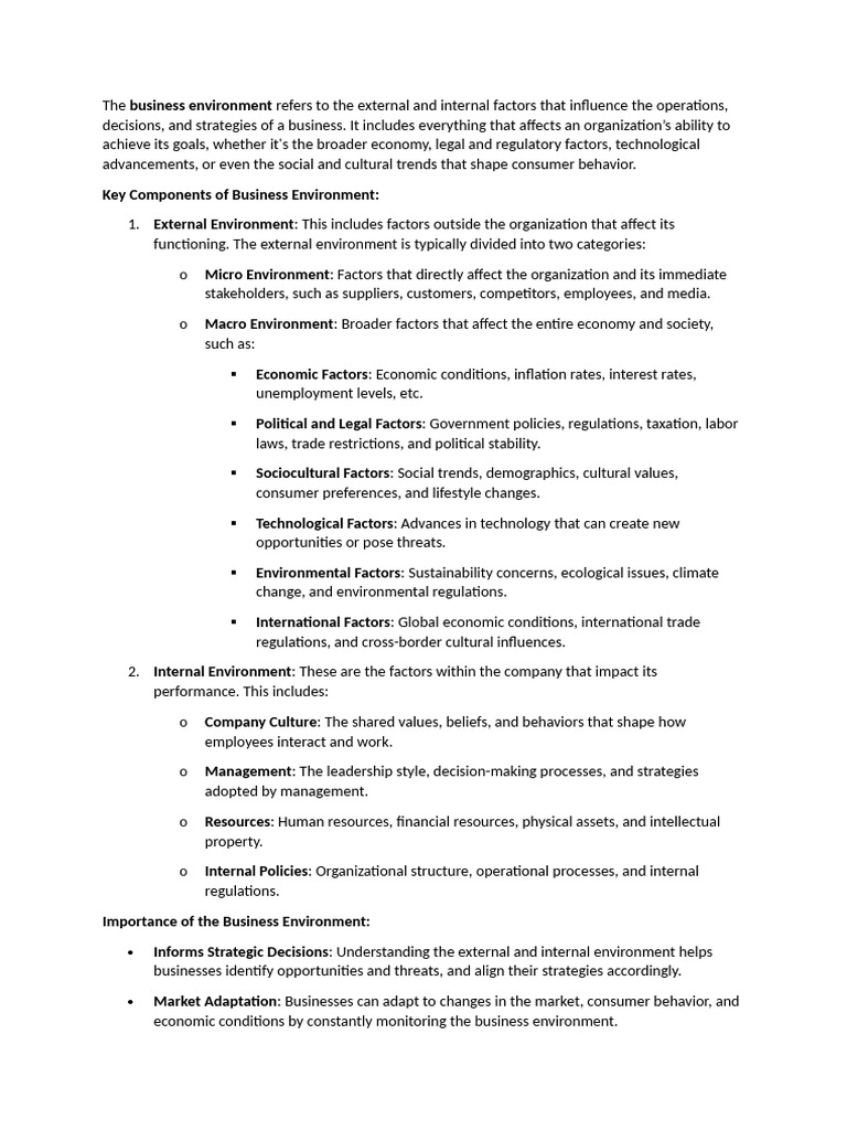 Business Environment Notes Group 1 | PDF | Fiscal Policy | Inflation