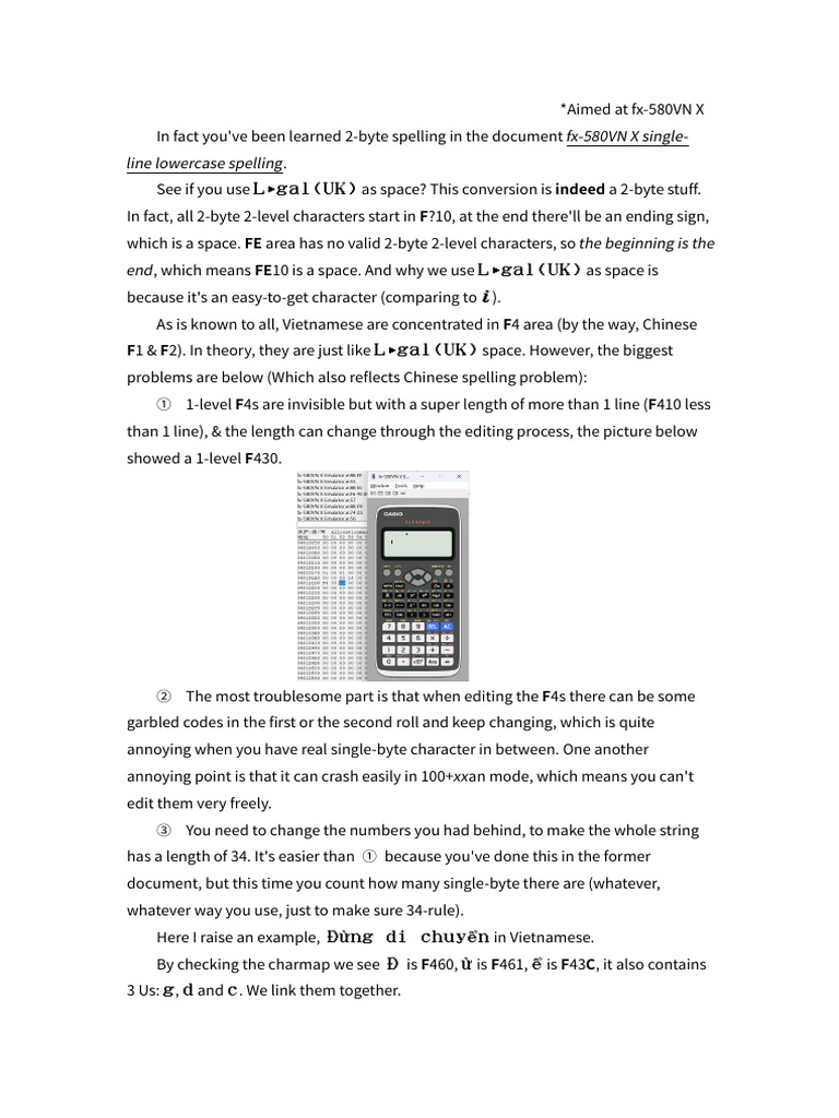 Fx-580VN X 2-Byte Spelling | PDF | Computer Data | Computing