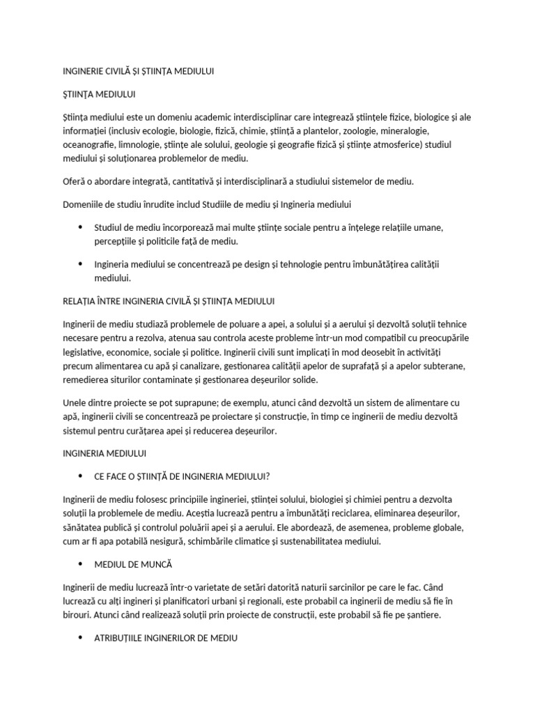 Civil Engineering and Environmental Science | PDF