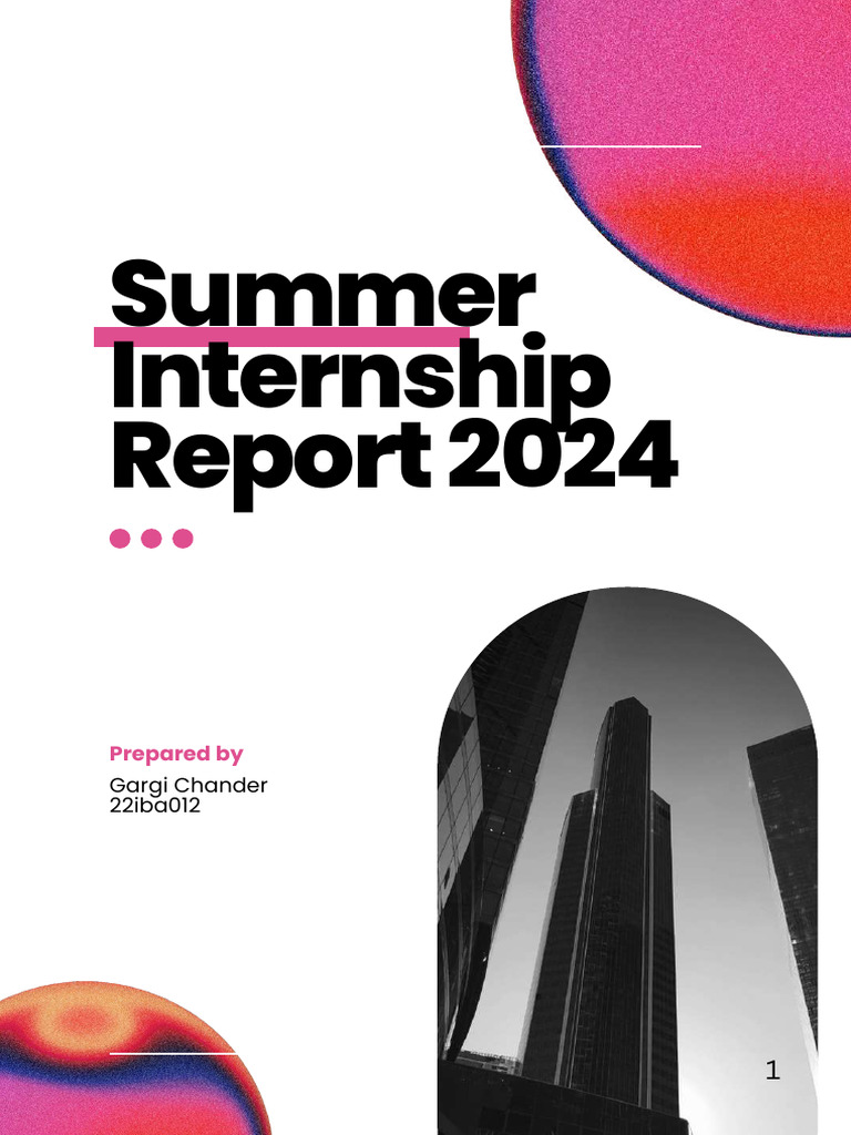 Internship Report Gargi - Compressed | PDF | Data Analysis | Analytics
