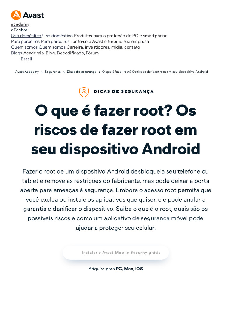 Riscos e Vantagens do Root em Android | PDF | Android (sistema ...
