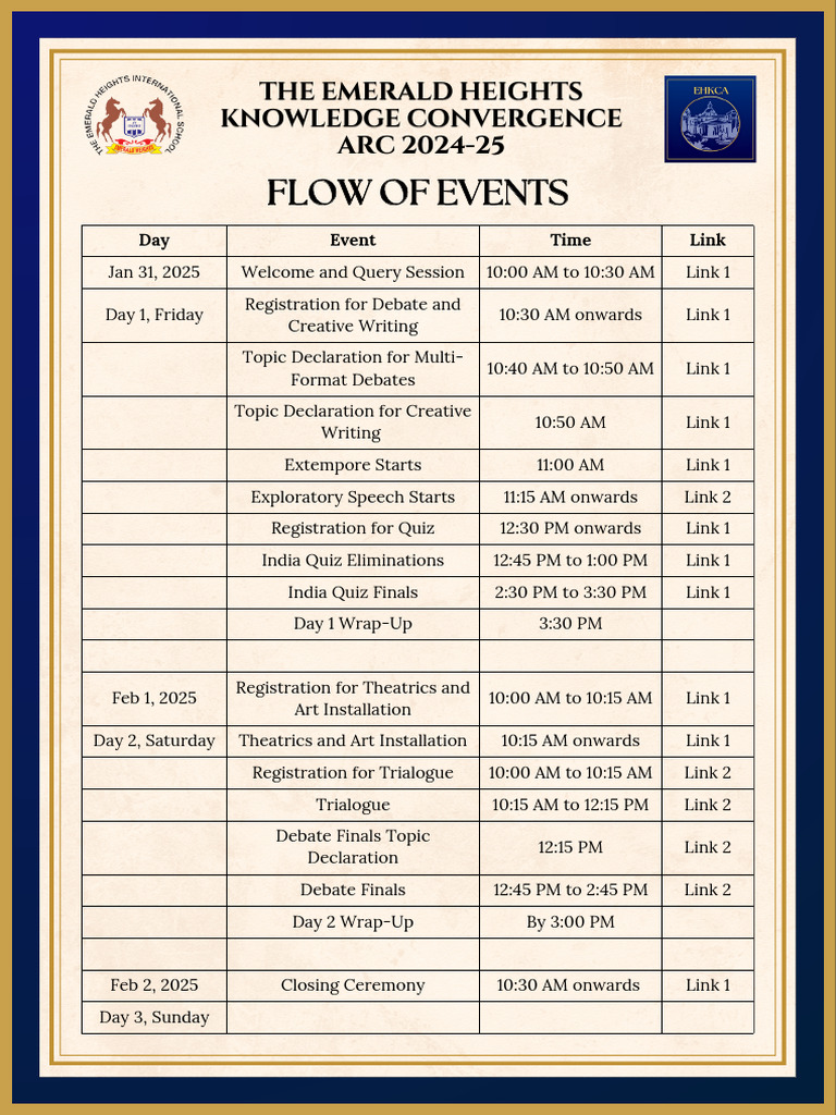 ARC 2024-25 Event Schedule | PDF