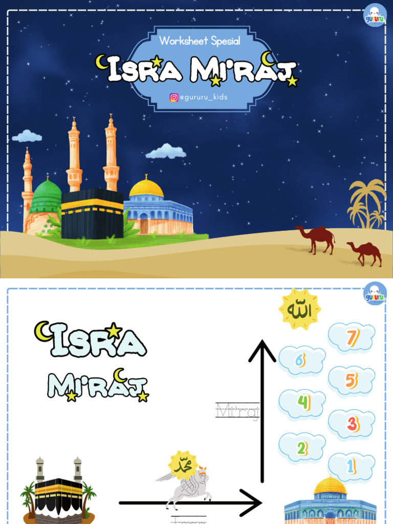 Worksheet Mewarnai Isra Mi'raj | PDF