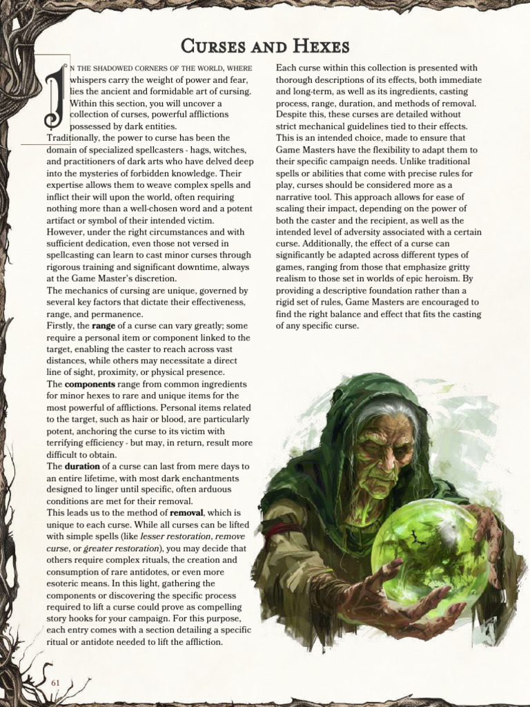 Curses and Hexes in Gameplay | PDF