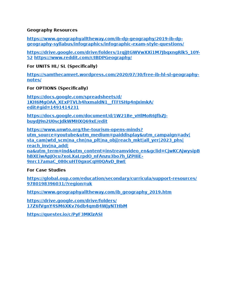 Geography Resources | PDF