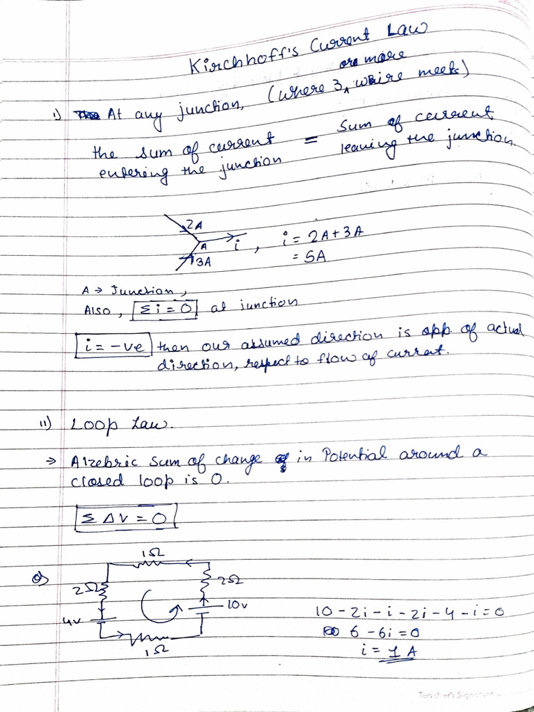 Kirchhoff Current Law | PDF