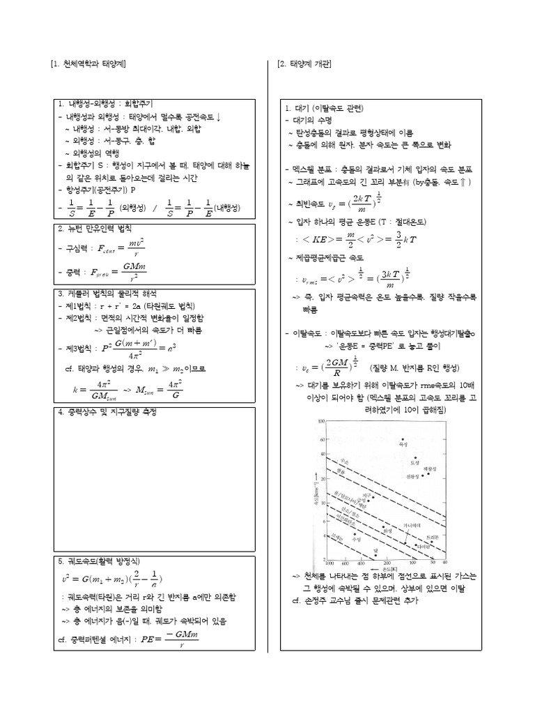 천문학 앞 부분 정리 | PDF