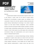 Betsy e Kumar - Cryopreservation of Fish Gametes | PDF