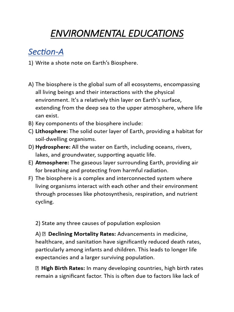 Environmental Education Overview | PDF | Carbon Footprint | Nature