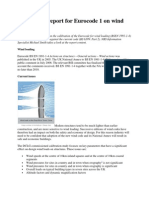 Calibration Report For Eurocode 1 On Wind Actions