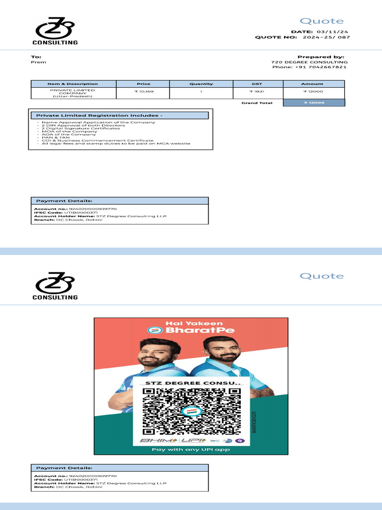 PVT Registration | PDF | Payments