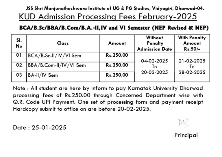 Bca Bsc Bcom Bba Ii Iv And Vi Sem Processing Form Febraury 2025 Final