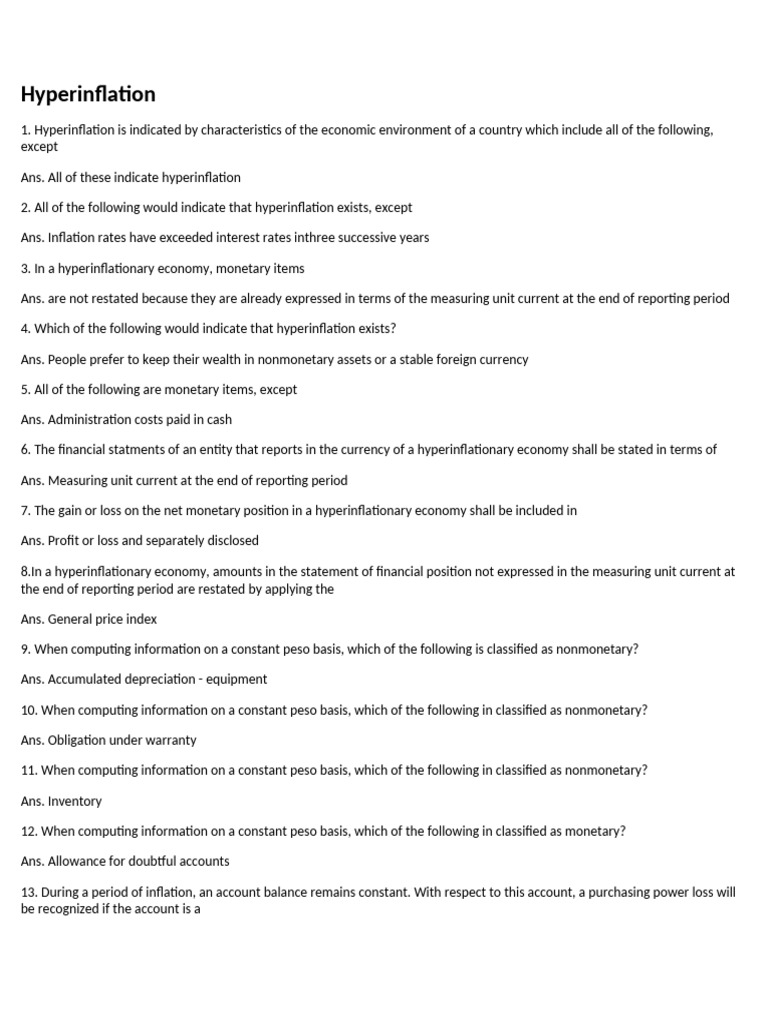 Hyperinflation and Tax Accounting Guide | PDF | Pension | Deferred Tax