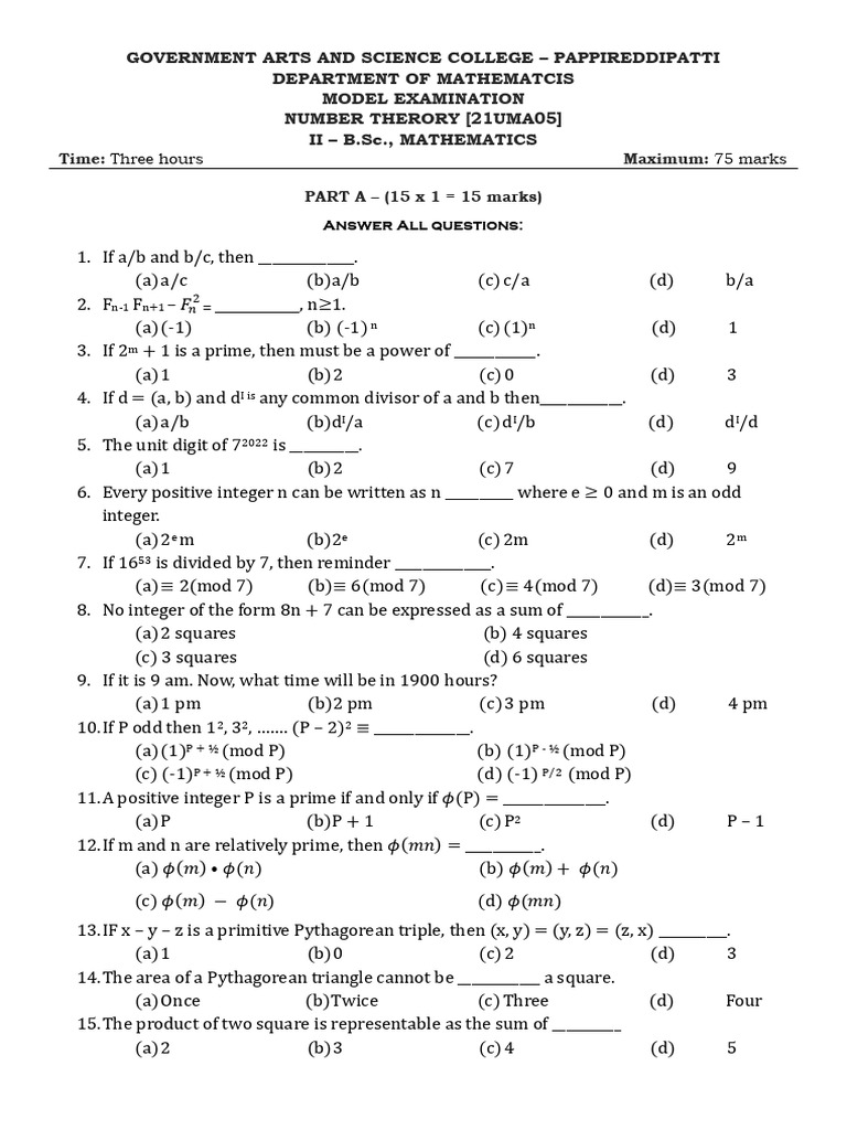 Number Theory 12.10.2023 | PDF | Abstract Algebra | Discrete Mathematics