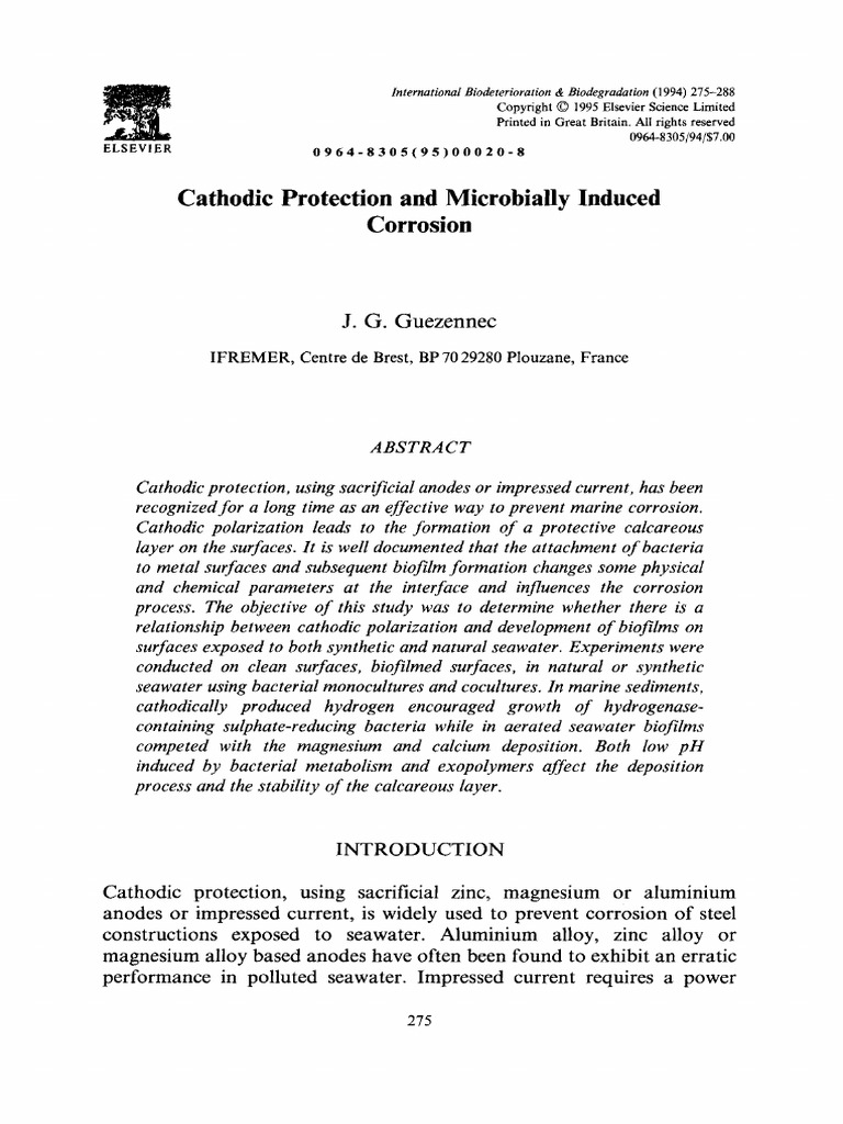 Cathodic Protection - 1994 | PDF | Corrosion | Magnesium