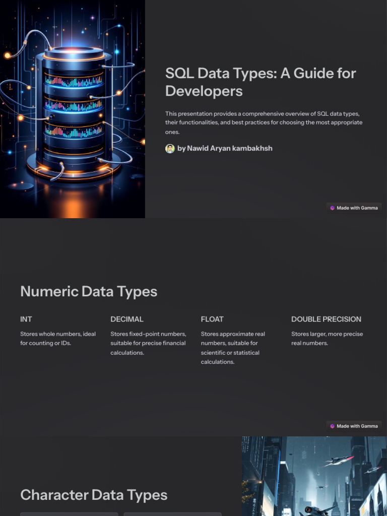 SQL-Data-Types-A-Guide-for-Developers | PDF