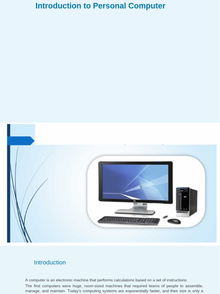 Introduction to the Personal Computer 1.1 | PDF | Hard Disk Drive | Usb ...