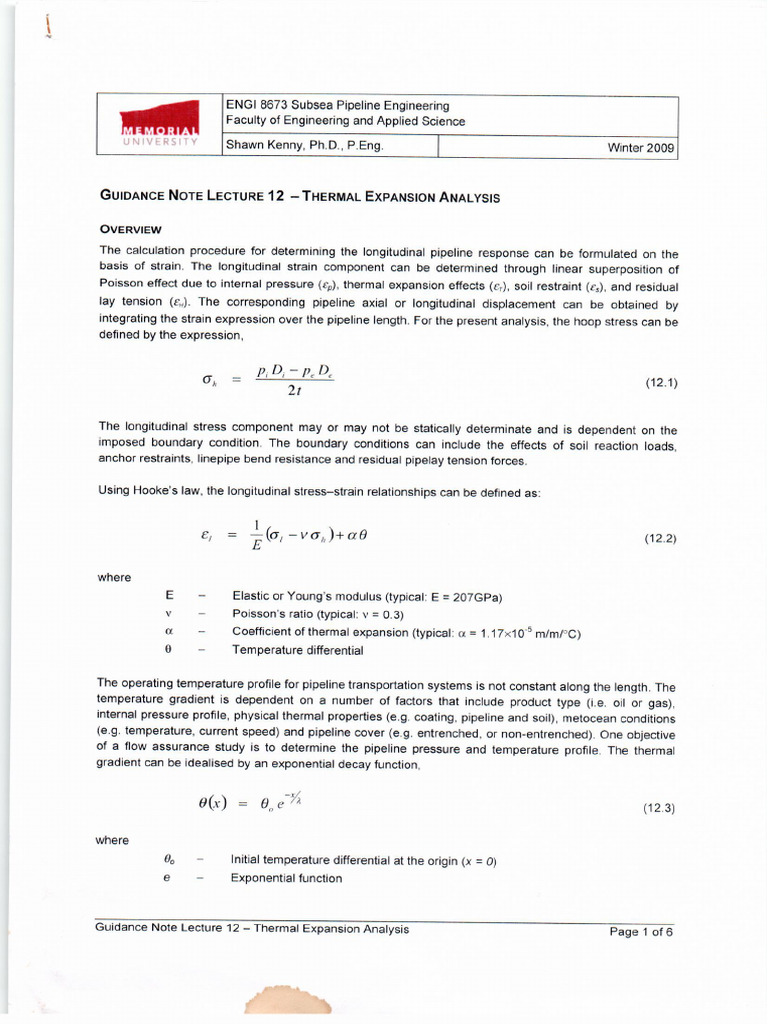 Thermal Expansion Analysis | PDF