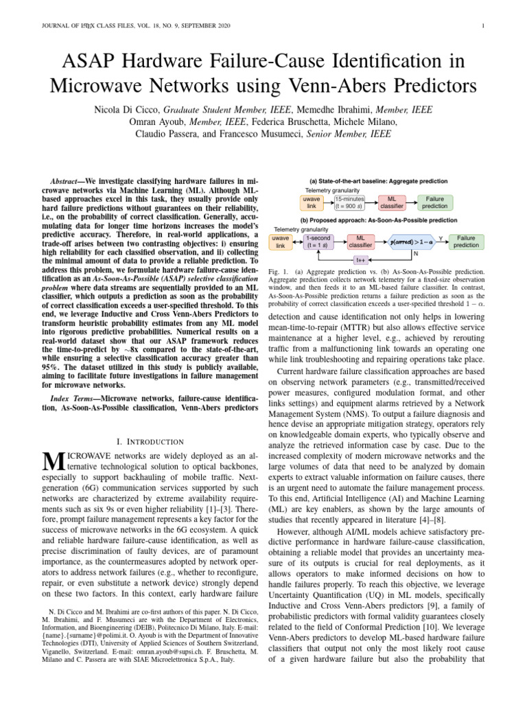 ASAP Framework for Microwave Failure Prediction | PDF | Machine ...