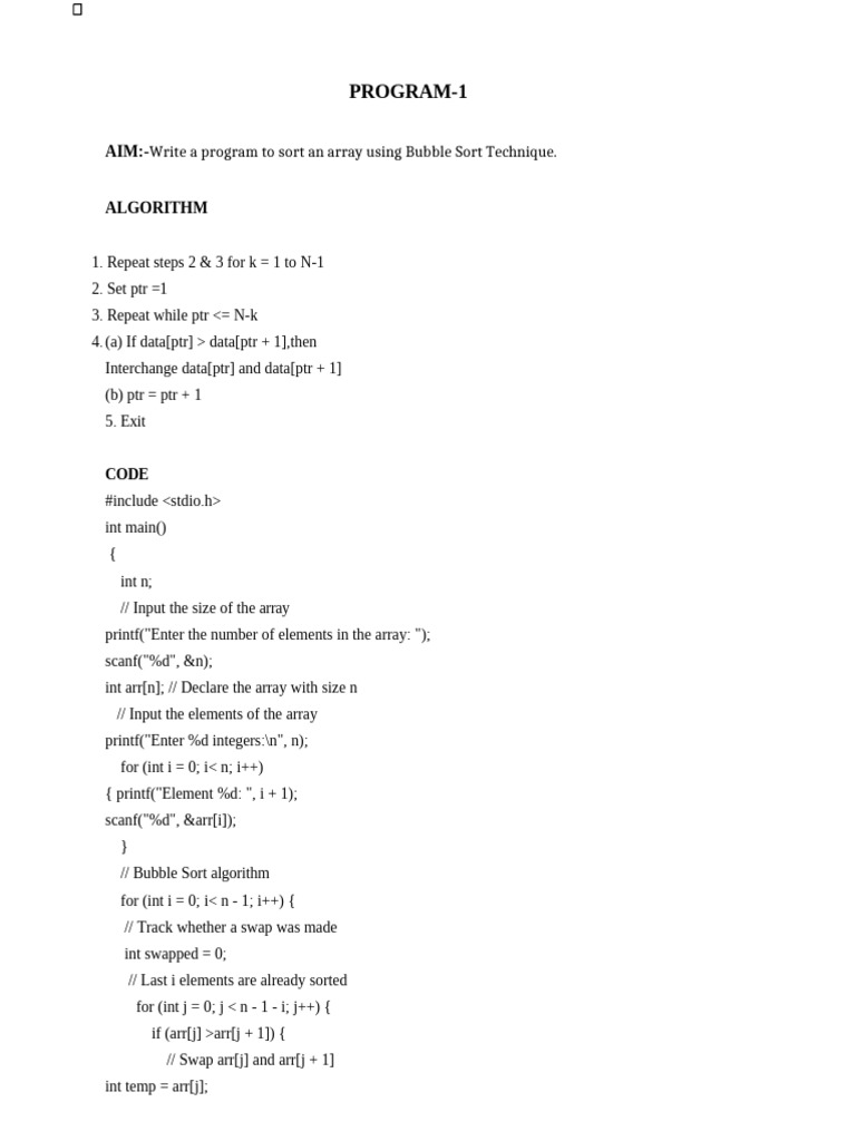 Array Sorting and Searching Techniques | PDF | Queue (Abstract Data ...