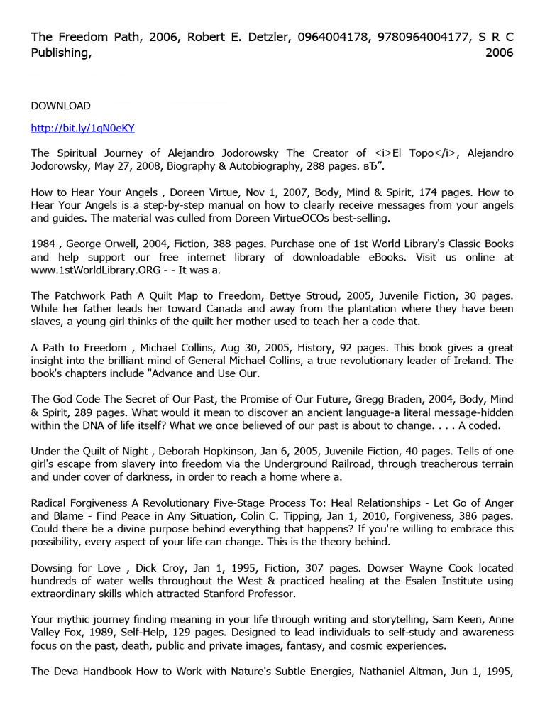 The Freedom Path Pdf